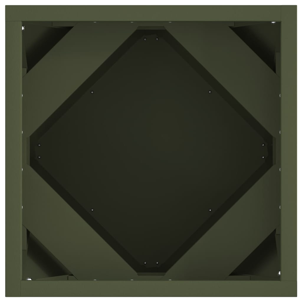 Plant Pot Olive Green 30 x 30 x 30 cm Steel