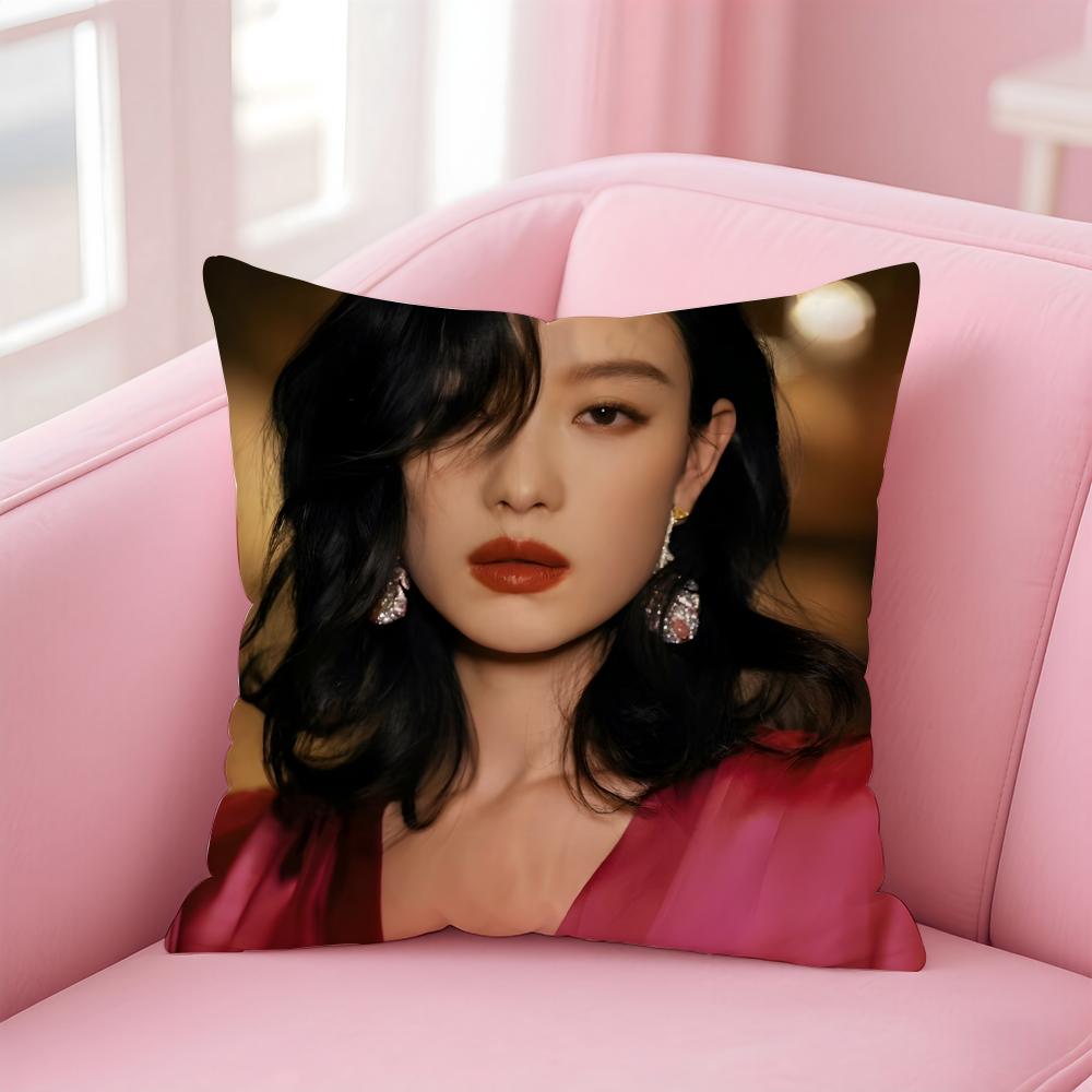 Fashion and elegant Chinese actress NNi Ni Cushion Cover Pillow Case Soft Friendly Fabric Concealed Zipper