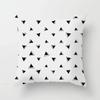 Black And White Striped Creative Double-Sided Printed Pillow Cover Short Plush Suitable Living Rooms Sofas Throw Cushion Cover