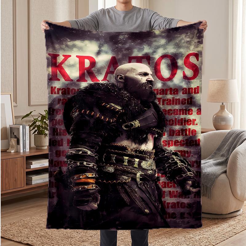 God of War Soft Warm Flannel Blankets Comfortable Blanket for Home Decoration Gifting