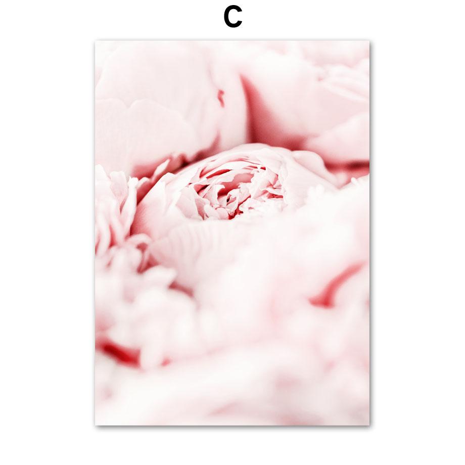 Розовый Перо Пион Цветок Фламинго Хлопок Плакаты И Принты Холст Картина Скандинавские Настенные Картины Для Гостиной Домашний Декор