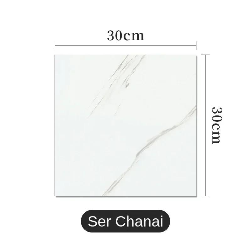 PVC Imitation Marble Wall Stickers Self-adhesive Floor Stickers Waterproof Bathroom Living Room Decoration Decals 30*30cm
