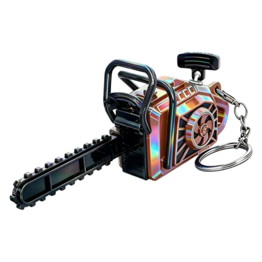 Plastic Power Saw Bag Pendant Clockwork Logging Saw Toy Gift Toy Key Decor