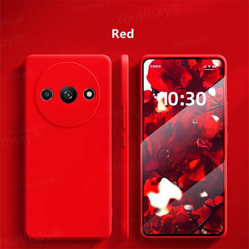 Чехол из жидкого силикона для Redmi A3 Чехол CoverXiaomi Redmi A3 Funda Coque Мягкий ТПУ Защитный Задний Бампер для Телефона Redmi A3