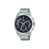 Casio Edifice Водонепроницаемые 100M Минималистичные Кварцевый механизм Стальной ремешок Часы Мужские Черные EFV-580D-1A
