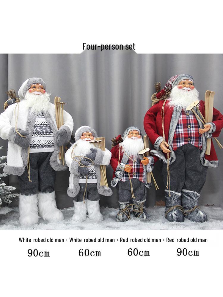 Santa Claus Figurine Christmas Decoration: Standing Old Man Doll