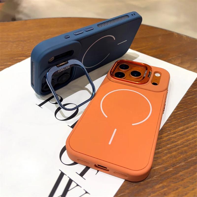 Подставка-крышка для объектива для матового чехла телефона для iPhone 17 16 1 14 13 12 11 Pro Max Air 16E 16Plus Беспроводная зарядка Задняя крышка