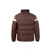 Li Ning Badfive Color Block Stand Collar Warm Down Jacket Men Outerwear Brown AYMR321-2
