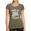 Ultrabasic T-Shirt Donna Girocollo Made In 1960 Idee Cadeau T-shirt Pour Le 60e Anniversaire Blanc