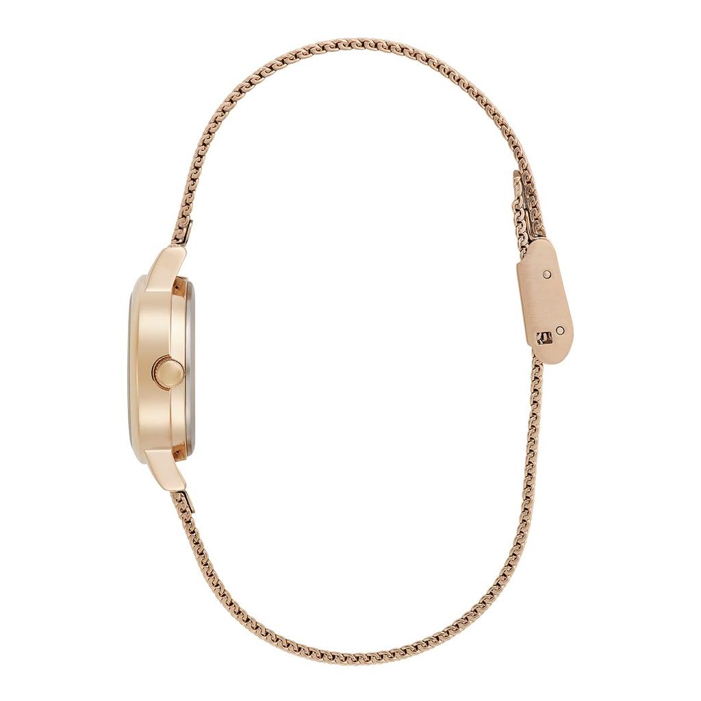 Авторизованный дистрибьютор Olivia Burton Watch Ladies 24000229 Signature Mini Lucky Bee Blush Glitter Rose Gold Mesh [OLIVIA BURTON]