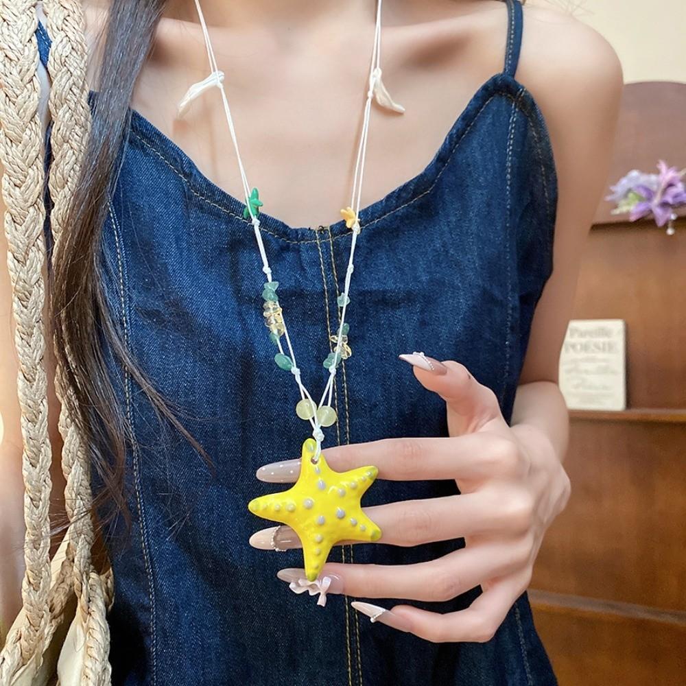 Beach Surfer Starfish Shell Necklace Bohemian Summer Clavicle Chain Starfish Choker Street Jewelry