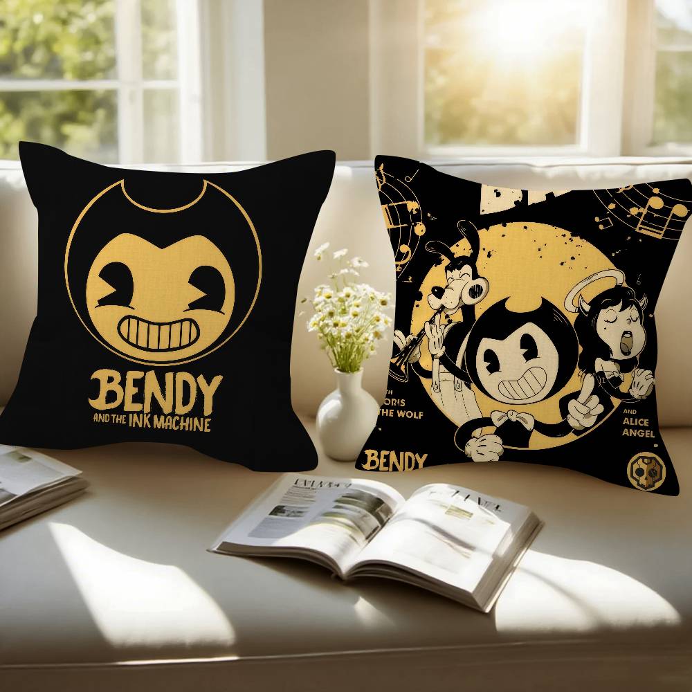 Игра B-Bendy and the Ink M-Machine Наволочка Подушка Наволочка Гостиная Диван Домашний Декор Индивидуальный