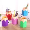 Holder Pen Organizer Shaped Brush Stand Cute Desk Makeup Cup Storage Colored Office Stationery Marker Crayon Vase Funny Supplies