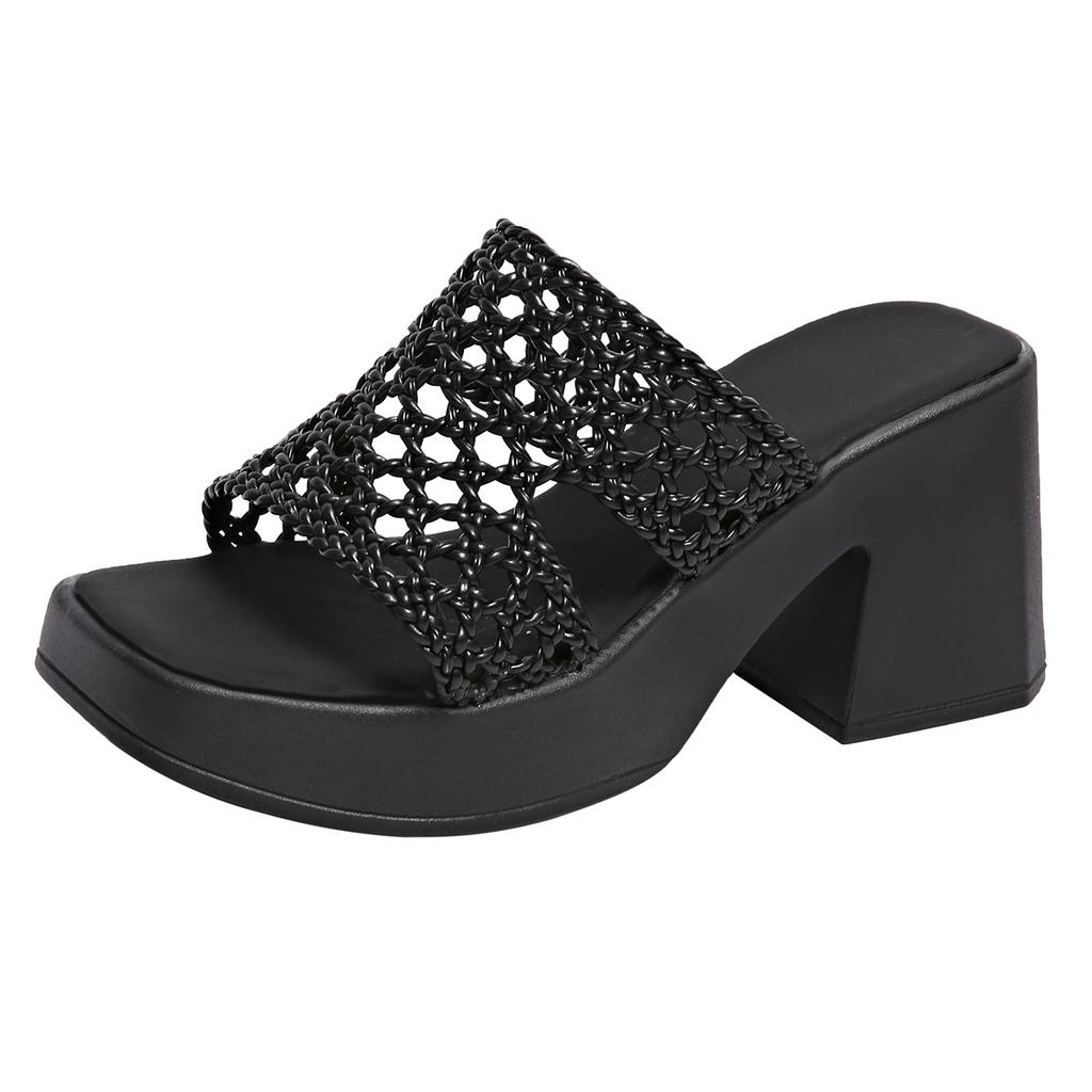 Fashion 2024 New Women Trend Walking Comfortable Shoes Summer Chunky High Heel Platform Open Toe Casual Fashion Sandals Shoes for Women