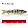 HOWELL 133mm 19g Bionic Artificial Fish Wobbler Lure 8 Segment Slow Sinking Swimbait Hard Fishing Equipment for River ABS Stream