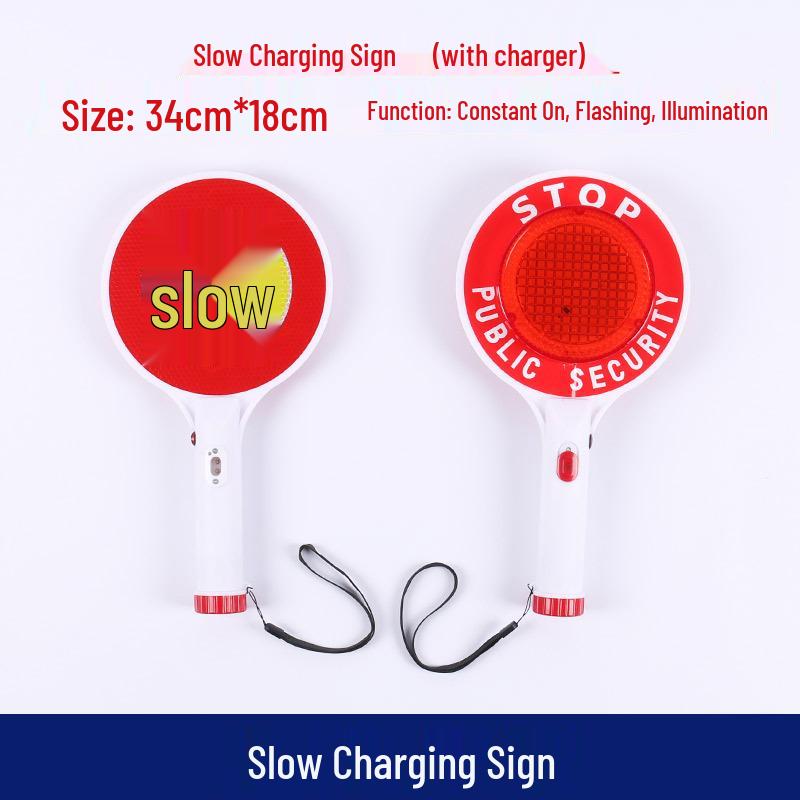 Перезаряжаемый светодиодный жезл регулировщика с аварийным свистком и мигающим стробоскопом