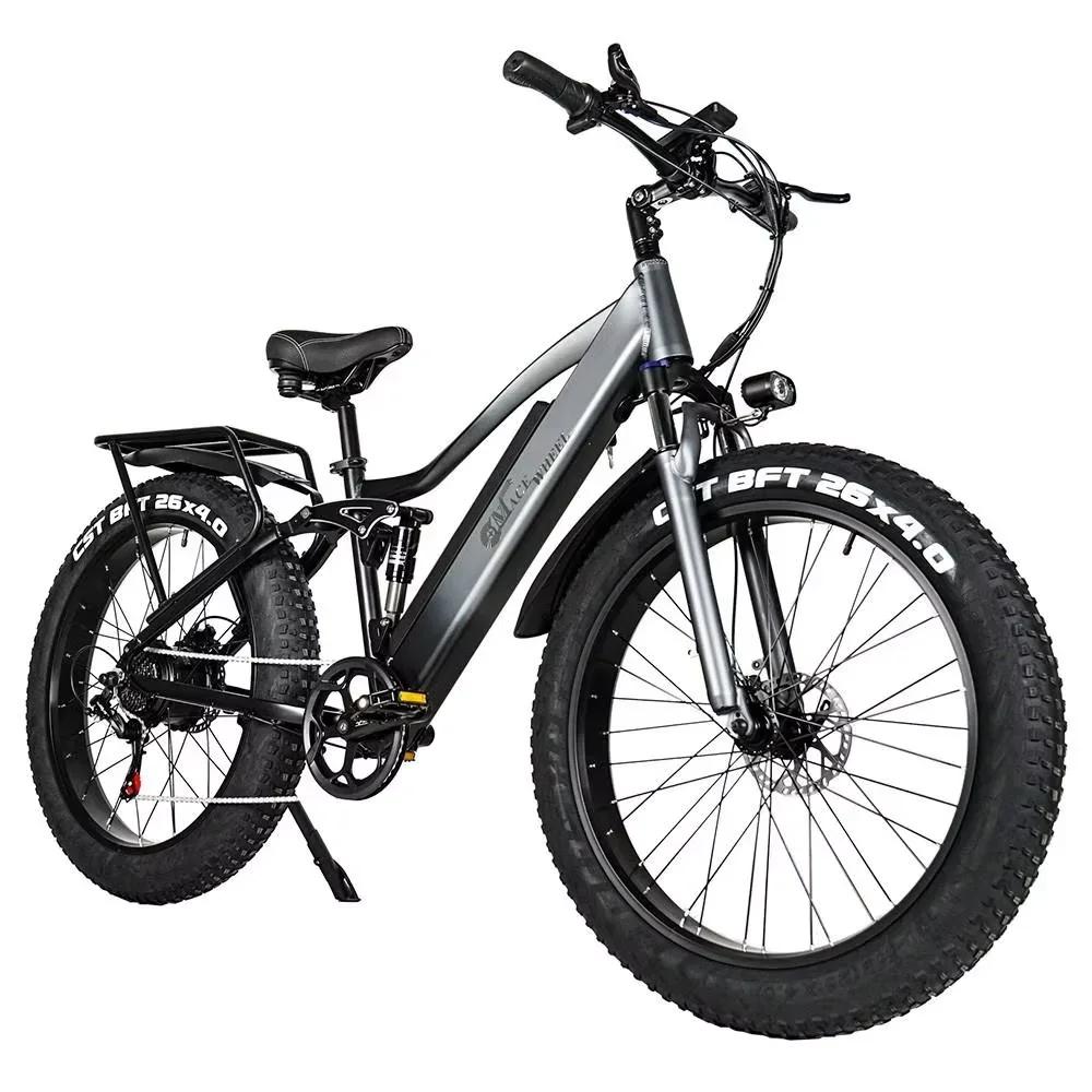 CMACEWHEEL TP26 Electric Bicycle 48V17AH Lithium Battery Adult Riding Electric Bike 26*4 inch Fat Tire Mountain Snow E-bike