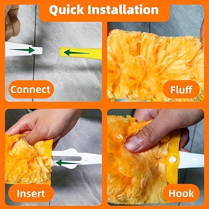 30 шт. Сменные насадки для метелок 360 для Swiffer Dusters, Без запаха Сверхпрочный комплект для уборки Одноразовые сменные насадки с 1 ручкой для Clea