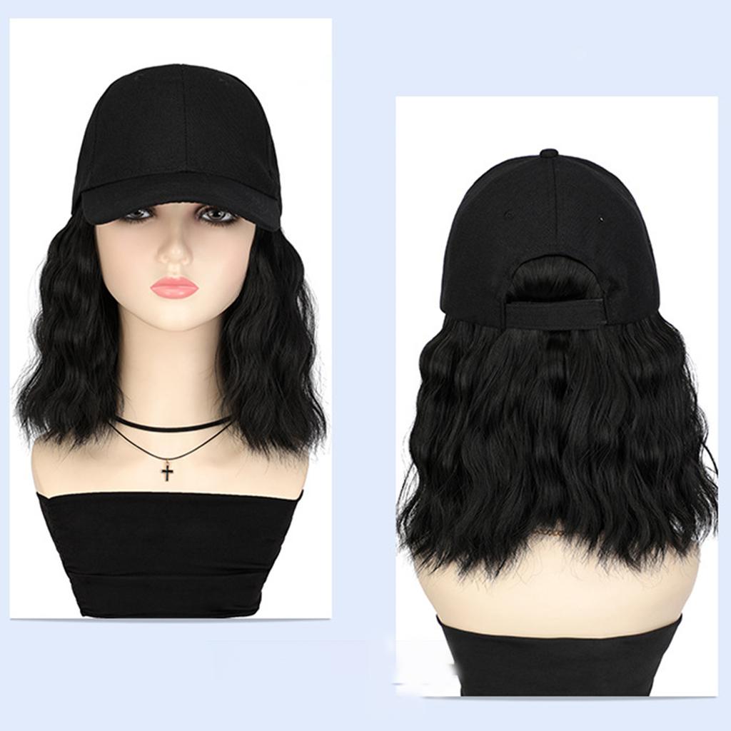 Женская короткая кудрявая шапка для волос Модная регулируемая бейсболка с париком Аксессуары для переодевания Модная шляпа-парик боб Головной убор