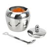Tableware With Lid and Spoon Apple Sugar Bowl Spice Container Kitchen Accessories Stainless Steel Seasoning Jar Condiment Pot
