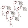 5 Pack 1W LED Deck Lamp DC 12V Mini Embedded Spotlight Low Voltage Landscape Well Lights  Walkway