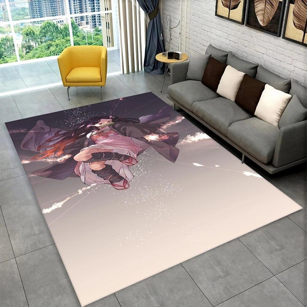 Камадо Незуко Demon Slayer Аниме Коврик, Ковер для гостиной Детская Спальня Диван Коврик Декор, Детский Нескользящий Коврик