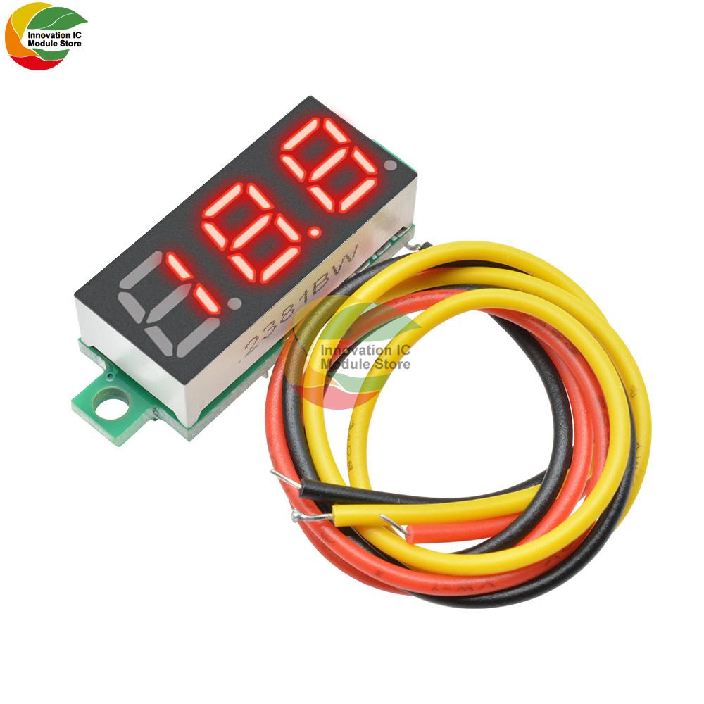 1.18 Inch DC LED Digital Voltmeter 1-111V Voltage Meter Auto Car Mobile Power Voltage Tester Detector 11V Red Green Blue Yellow