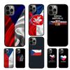 Чешский герб Флаг Чешской Республики Чехлы для телефона Cover Для iPhone 16 14 12 13 mini 11 Pro MAX apple 5 6 7 8 Plus SE2020 Coque