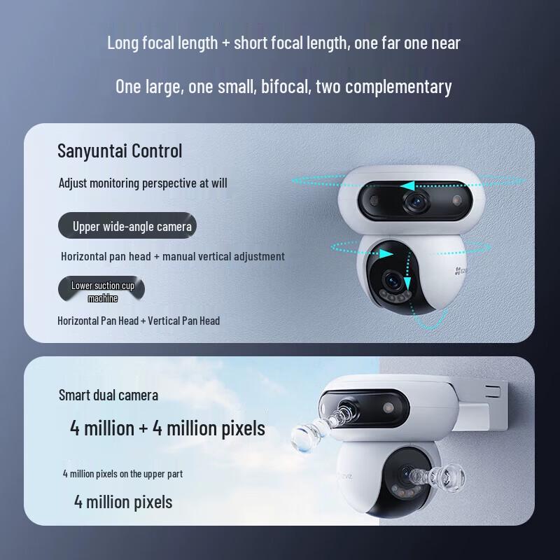 EZVIZ H90 4G Dual-Lens Outdoor AI Security Camera (CN version)