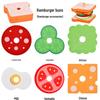 Деревянный набор игрушечной еды: Бургер, Картофель фри, Сэндвич Игрушка для Игры в Кухню