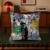 Art Banksy Cushion Decorative Room Aesthetics Pillow Case Home Decor Bedroom Sofa Bed Pillow Cover x