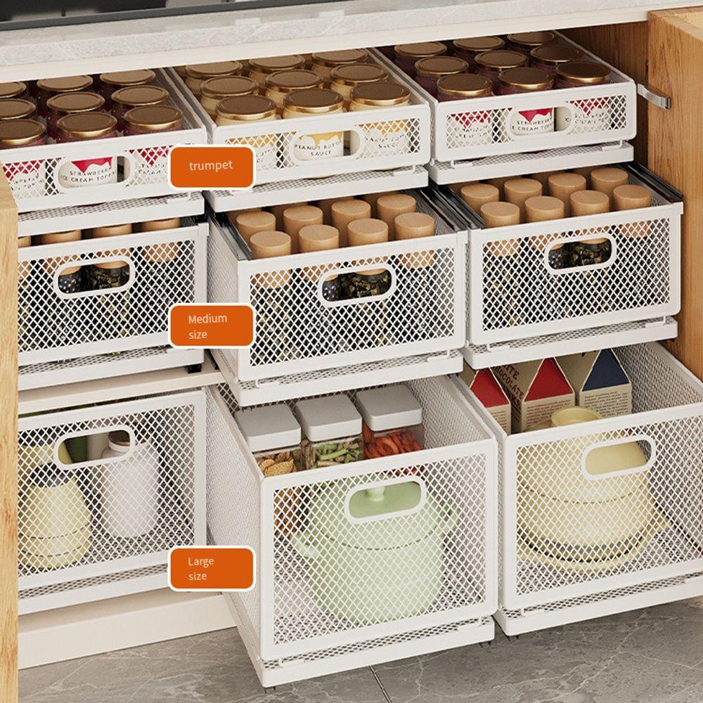 Выдвижная полка для хранения посуды Выдвижной ящик Выдвижной контейнер Корзина для хранения продуктов Офис