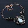 Astonishing Larimar Gemstone Handmade Pure Copper Wire Wrap Jewelry Lovely Necklace