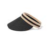 Summer Women Straw Hat Soft Folding Sun Hats Wide Brim Empty Top Ladies Outdoor Beach Panama Caps Ponytail Bucket Hat