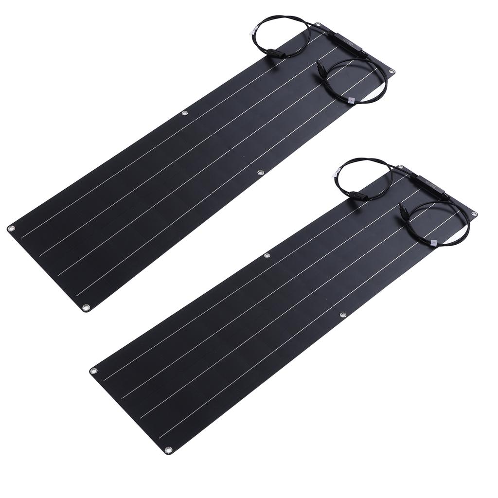 Гибкая солнечная панель 100 Вт с кабелем Монокристаллическая ПЭТ фотоэлектрическая панель для электростанции Черная