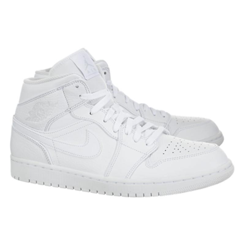 Jordan 1 Mid Triple White 2018 Jordan 554724-109