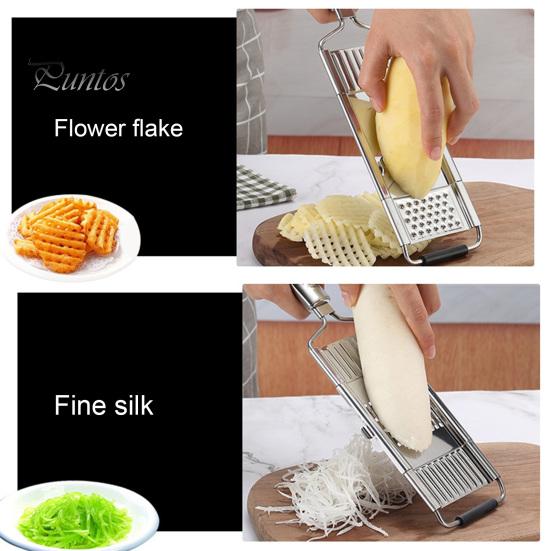 Vegetable Slicer Stainless Steel Food Slicer Removable Blade Kitchen Slicer Vegetable Cutter for Salads Cheese Fruit