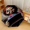 Child's Play Chucky Tiffany Windproof Auto 8 Rib Folding Umbrella Portable Outdoor Parasol