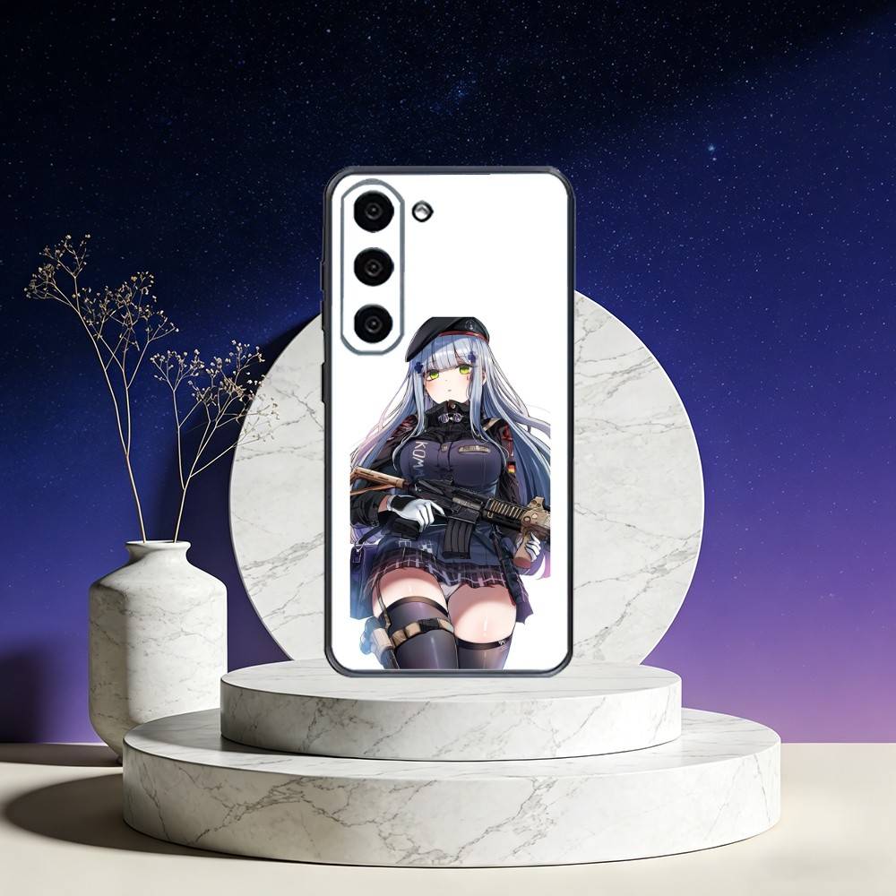 Чехол для телефона Guns HK-416 для Samsung Galaxy A73, A72, A71, A70, A53, A52, A51, Другие, Мягкий черный чехол