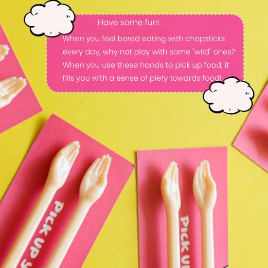 Cute Palm Chopsticks for Kids Beginners Practical Baby Eating Chopstick Learning Training Helper for Improving Hand-eye Coordination