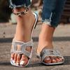 Уличные модные женские тапочки на плоском каблуке с кристаллами, летние прогулочные туфли, повседневные модельные сандалии, шлепанцы, брендовые пляжные шлепанцы, женские