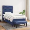 3136803 vidaXL Divan Bed with Mattress Blue 90x190 Cm Fabric