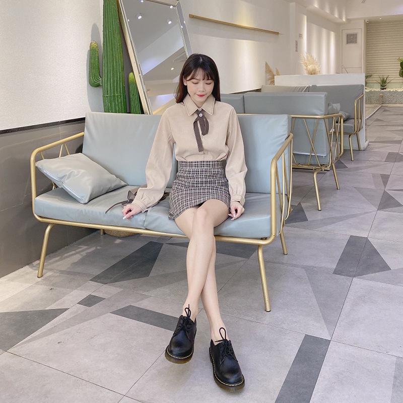 Women's Dr. Martin Japanese College Style Leather 1461 Shoes - Yang Mi Low-Top, Unisex 3-Hole Design