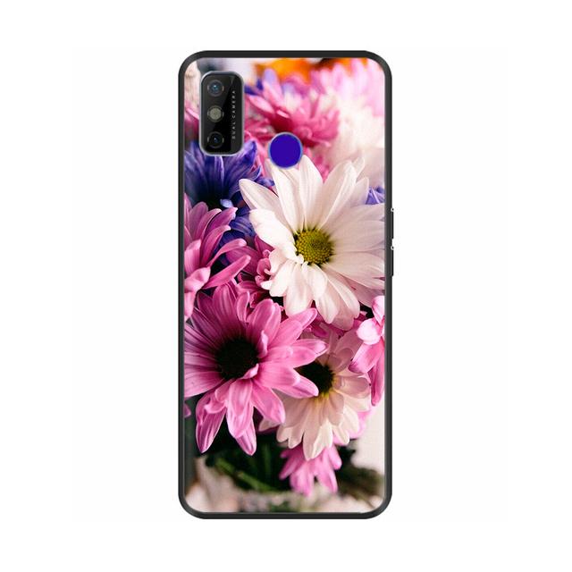 Для Tecno Spark 6 Go чехол для телефона Мягкая силиконовая задняя крышка с рисунком для Tecno Spark 6 Go Spark6 Go Черный ТПУ милый мультяшный бампер