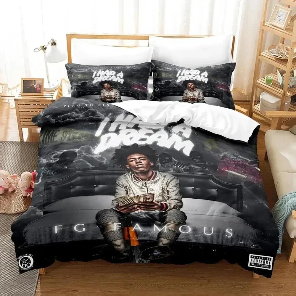 Rip Jaydayoungan Rapper Bedding Set Boys Girls Twin Queen Size Duvet Cover Pillowcase Bed Kids Adult Fashion Home Textileextile
