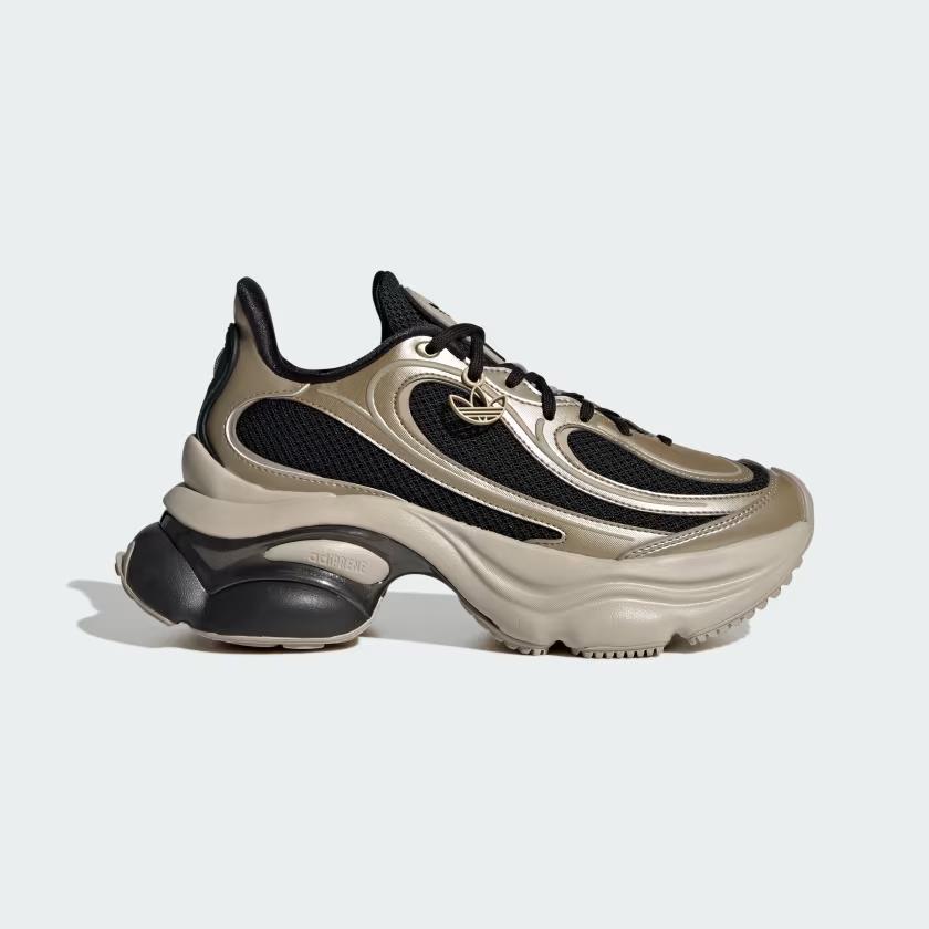 KI0583 adidas Originals Ozvenuz Основной черный Киберметаллик Чудесный бежевый (Женский)