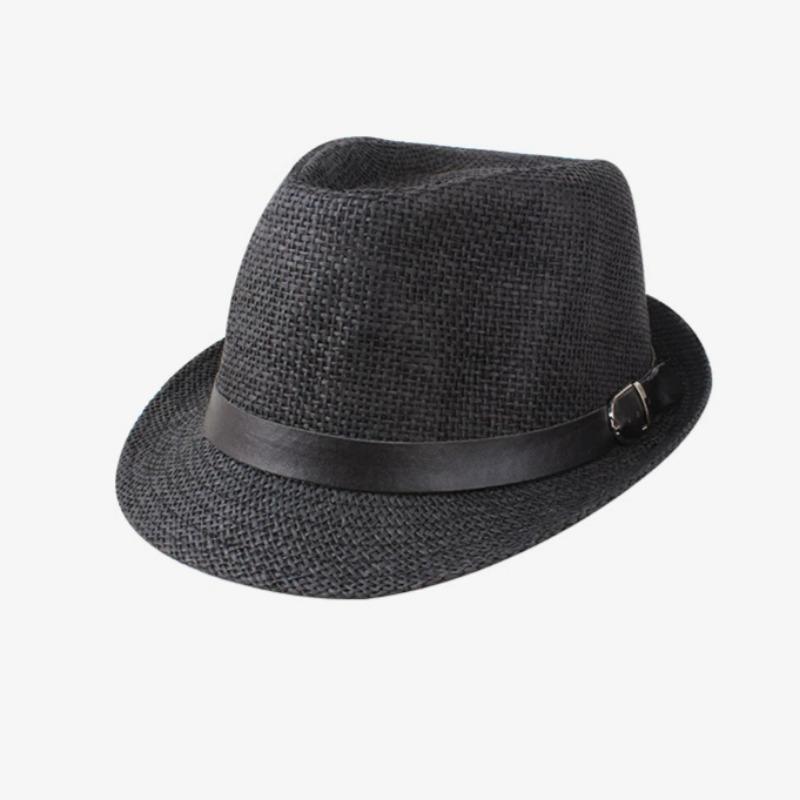 Fashion Straw Hat Men Women Summer Trendy Beach Sun Hats Solid Color Fedoras Ribbon Casual Cowboy Jazz Cap Gangster Cap Male
