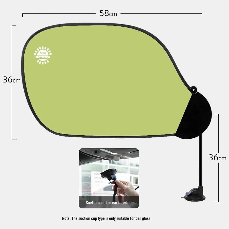Car Sunshade with Suction Cup: Side Window Heat Insulation & Sun Protection Curtain