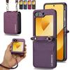 Магнитный кожаный чехол-книжка для Samsung Galaxy Z Flip 6 5 4 3 5G Flip6 Flip5 Flip4 Кошелек Чехол-обложка Etui Coque