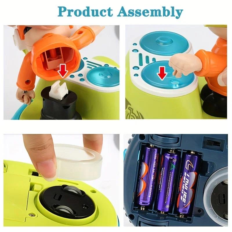 Прыгающий диджей Мальчик Музыкальные игрушки для малыша Игрушка для времени на животике Игрушка для раннего развития малыша Сенсорный музыкальный подарок на день рождения для мальчиков и девочек